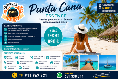 Viaje a Punta Cana 2026: Vuelo + Hotel desde Madrid con TD Viajes