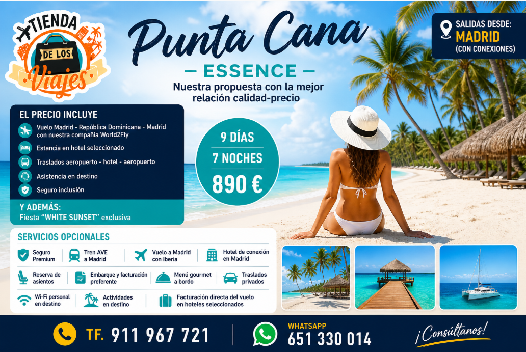 Viaje a Punta Cana 2026: Vuelo + Hotel desde Madrid con TD Viajes