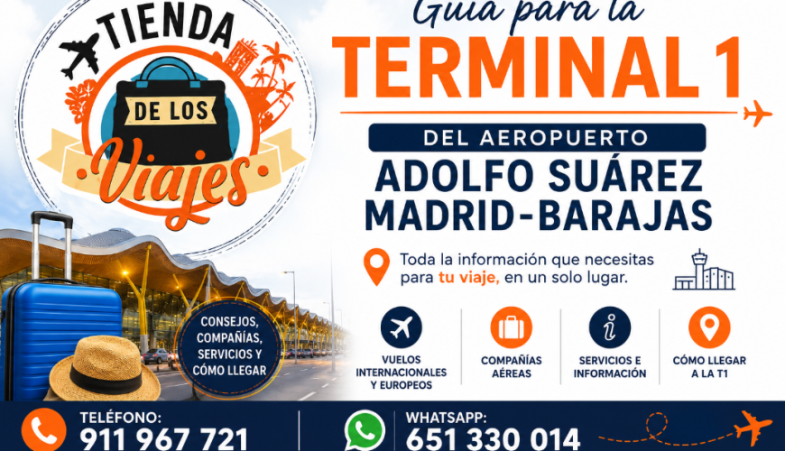 Guia para la  Terminal 1 del Aeropuerto de Madrid-Barajas con TD Viajes
