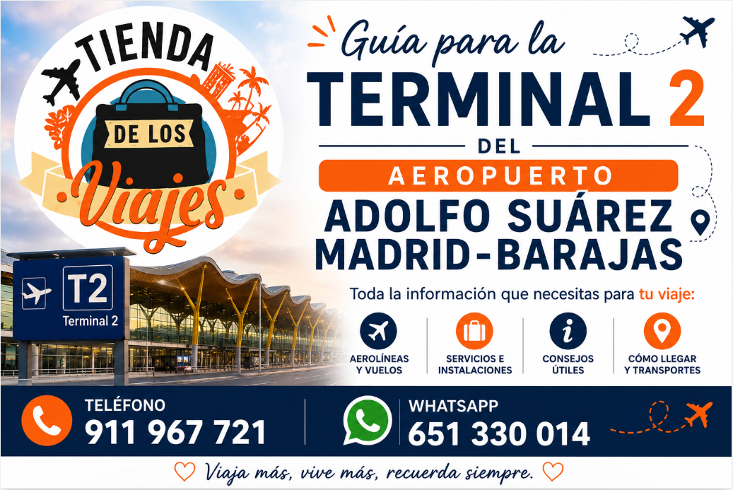 Guia para la Terminal 2 del Aeropuerto de Madrid-Barajas con TD viajes