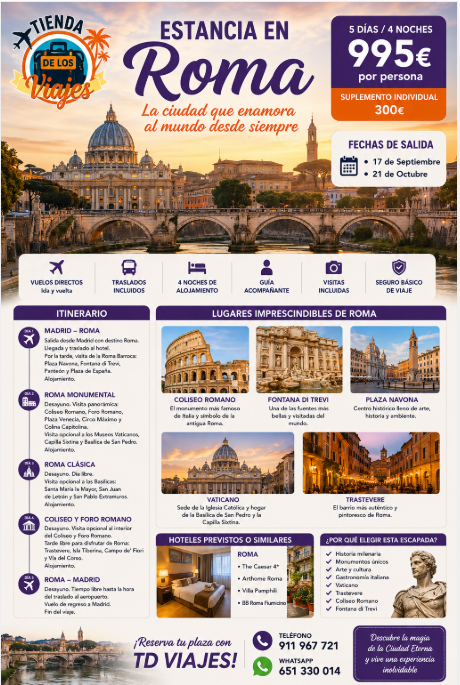 Estancia en Roma: La Ciudad Eterna te Espera