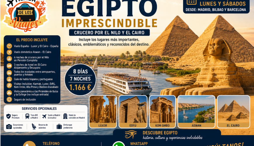 Viaje a Egipto Imprescindible 2026 | Crucero por el Nilo + El Cairo | TD Viajes