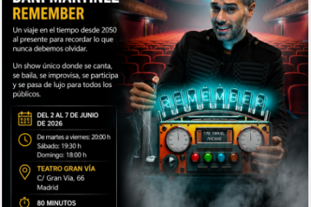 Dani Martínez – Remember en Madrid 2026: Entradas para grupos de más de 20 personas