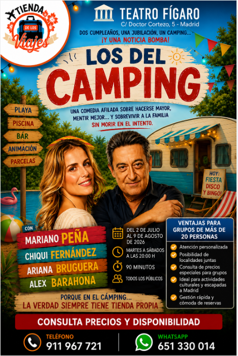 Los del Camping en Madrid para grupos de más de 20 personas