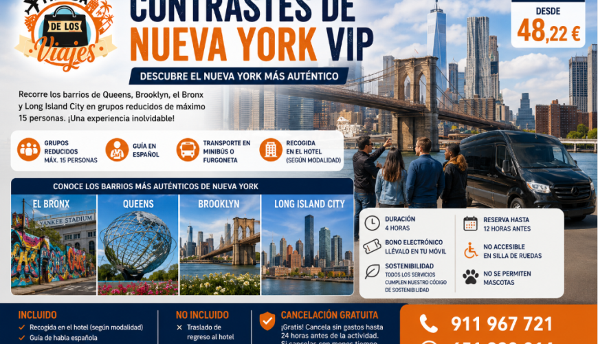 Contrastes de Nueva York VIP: Tour en Español por Bronx, Queens, Brooklyn y Long Island City con TD Viajes
