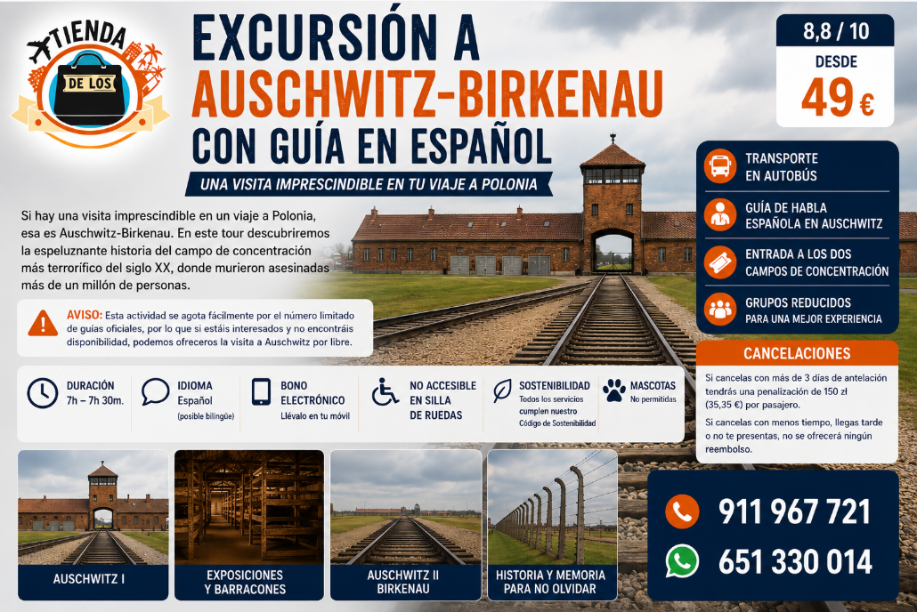 Excursión a Auschwitz-Birkenau con Guía en Español: Una Visita Imprescindible en Polonia con TD Viajes