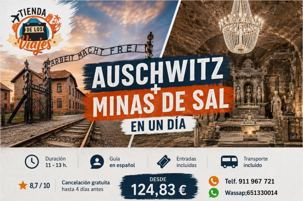 Auschwitz y las Minas de Sal de Wieliczka en un día: una excursión imprescindible desde Cracovia con TD Viajes