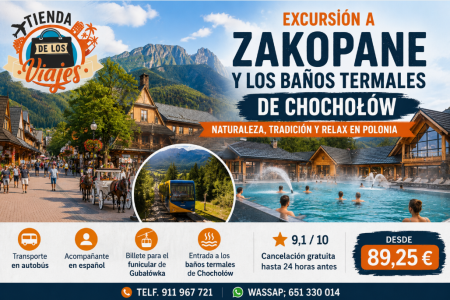 Excursión a Zakopane y los Baños Termales de Chochołów: naturaleza, tradición y relax en Polonia con TD Viajes