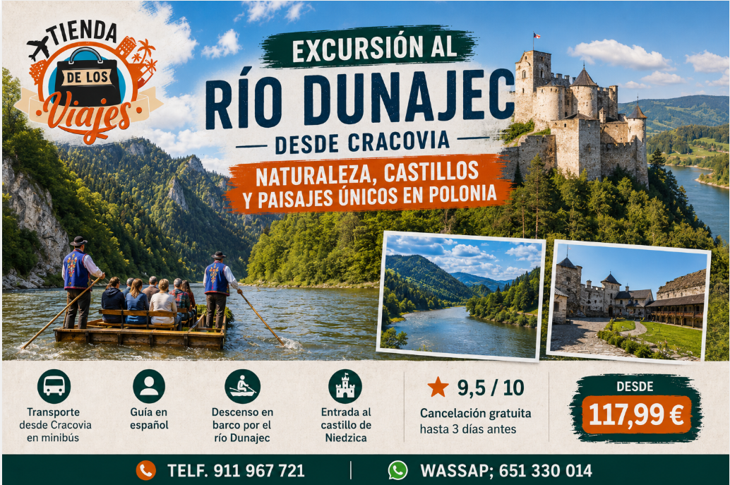 Excursión al río Dunajec desde Cracovia: naturaleza, castillos y paisajes únicos en Polonia con TD Viajes