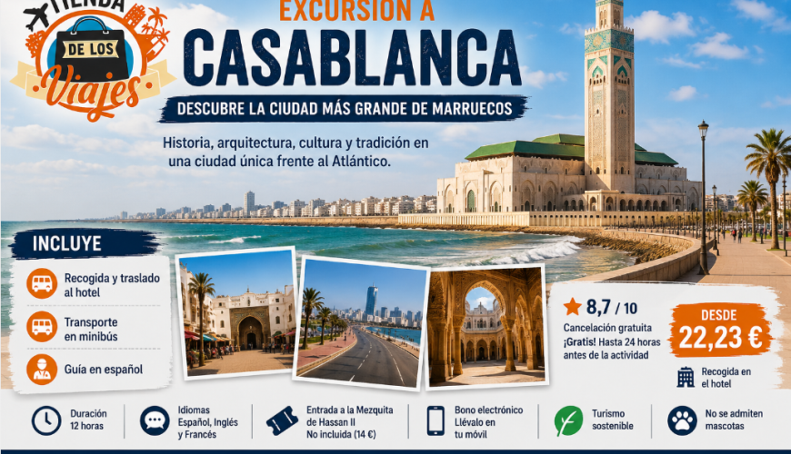 Excursión a Casablanca: descubre la ciudad más cosmopolita de Marruecos con TD Viajes