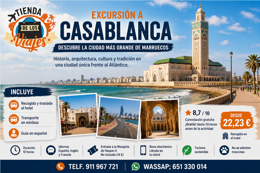 Excursión a Casablanca: descubre la ciudad más cosmopolita de Marruecos con TD Viajes