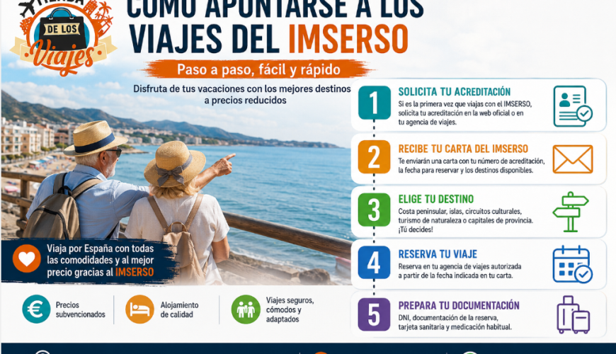 Cómo apuntarse a los viajes del IMSERSO paso a paso en 2026 con la ayuda de TD Viajes