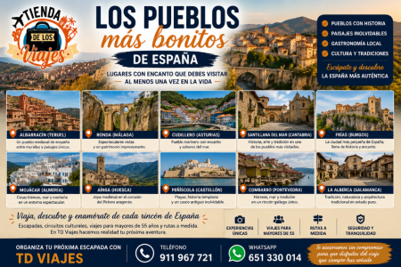 LOS PUEBLOS MÁS BONITOS DE ESPAÑA DESTINOS CON ENCANTO QUE DEBES VISITAR AL MENOS UNA VEZ EN LA VIDA con TD Viajes
