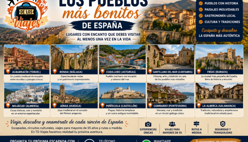 LOS PUEBLOS MÁS BONITOS DE ESPAÑA DESTINOS CON ENCANTO QUE DEBES VISITAR AL MENOS UNA VEZ EN LA VIDA con TD Viajes