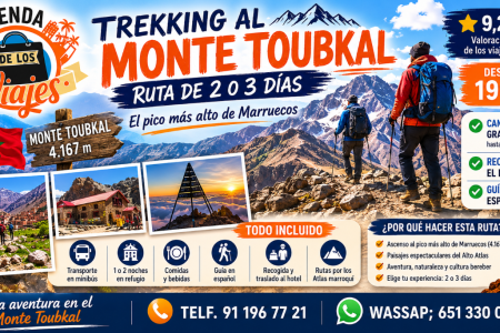 Trekking al Monte Toubkal: ruta de 2 o 3 días desde Marrakech con TD Viajes