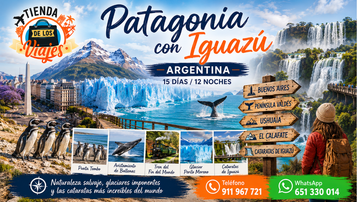 Patagonia con Iguazú: El Gran Viaje por la Patagonia Argentina y las Cataratas de Iguazú con TD Viajes