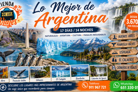 Lo Mejor de Argentina: Un Viaje Inolvidable de 17 Días por los Grandes Tesoros del País con TD Viajes