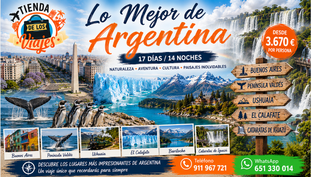 Lo Mejor de Argentina: Un Viaje Inolvidable de 17 Días por los Grandes Tesoros del País con TD Viajes