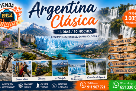 Argentina Clásica: Buenos Aires, Patagonia e Iguazú en 13 Días con TD Viajes