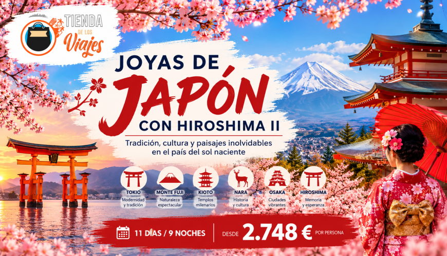 Joyas de Japón con Hiroshima: un viaje inolvidable por el país del sol naciente
