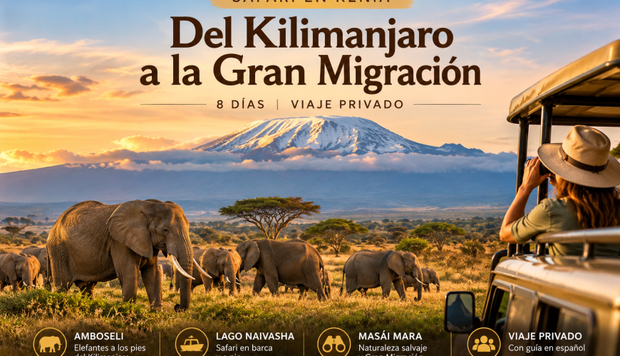 Safari en Kenia: del Kilimanjaro a la Gran Migración en 8 días